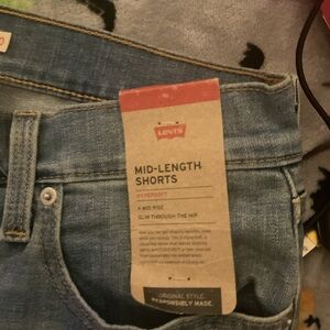 Levi's Mid-Length Blue Denim Shorts